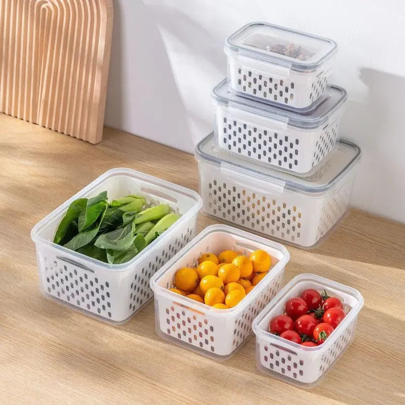 Stackable Drainable Produce Bins