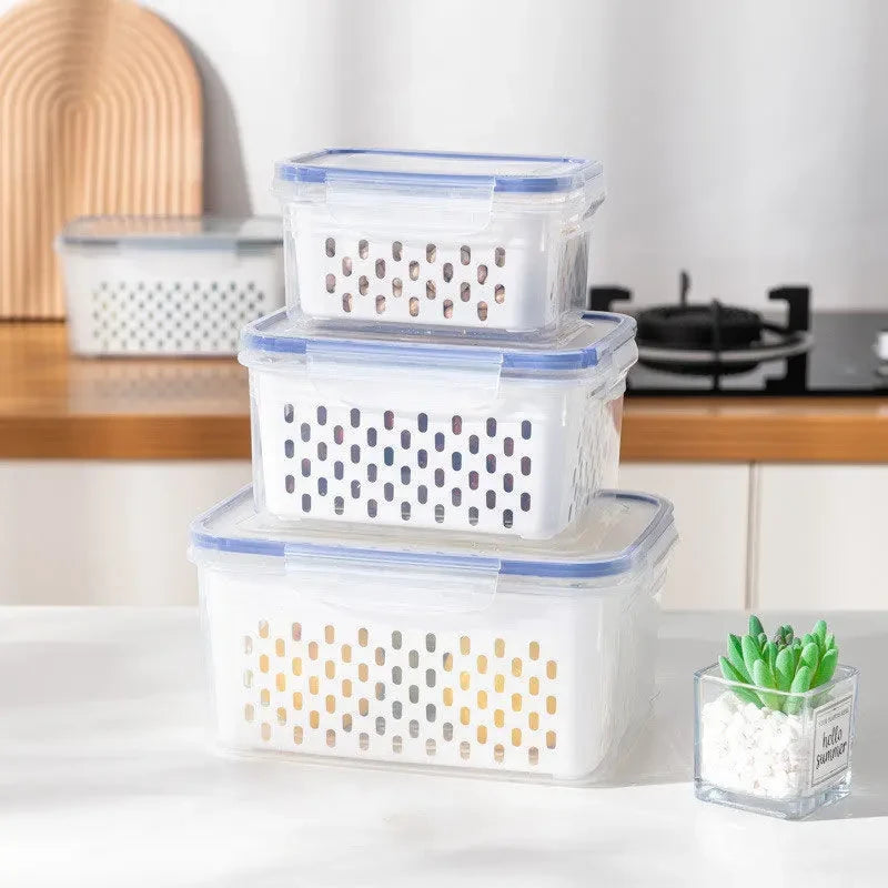 Stackable Drainable Produce Bins