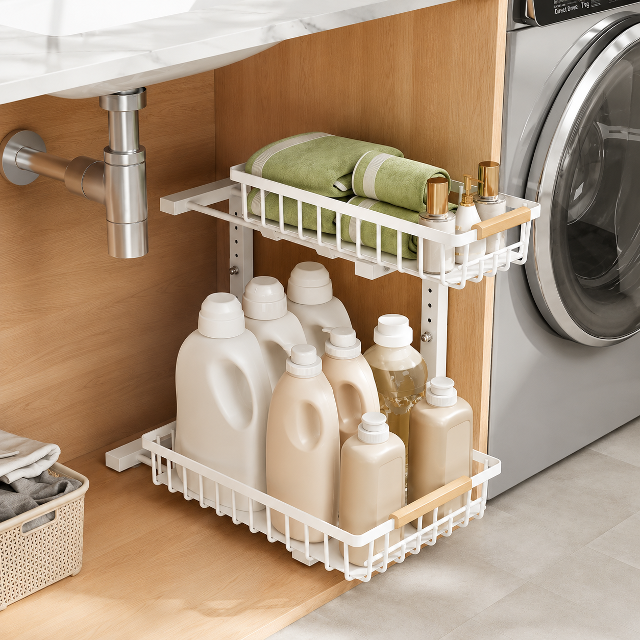 Two-Tier Under Sink Storage Rack