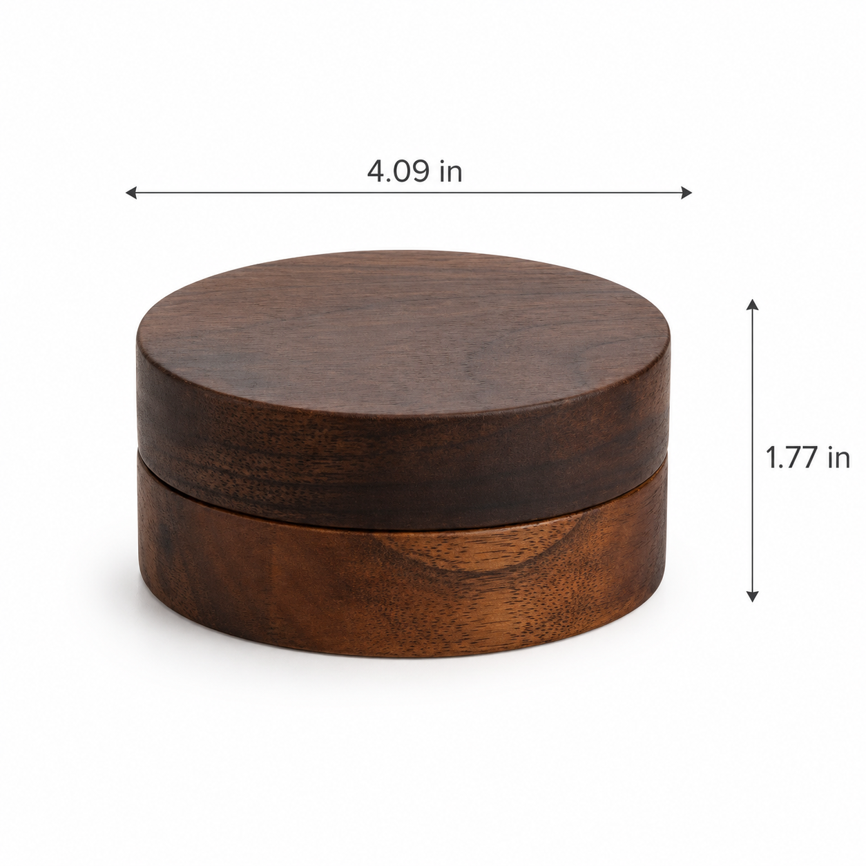 Walnut Wood Ashtray with Lid | Modern Covered Tabletop Ashtray