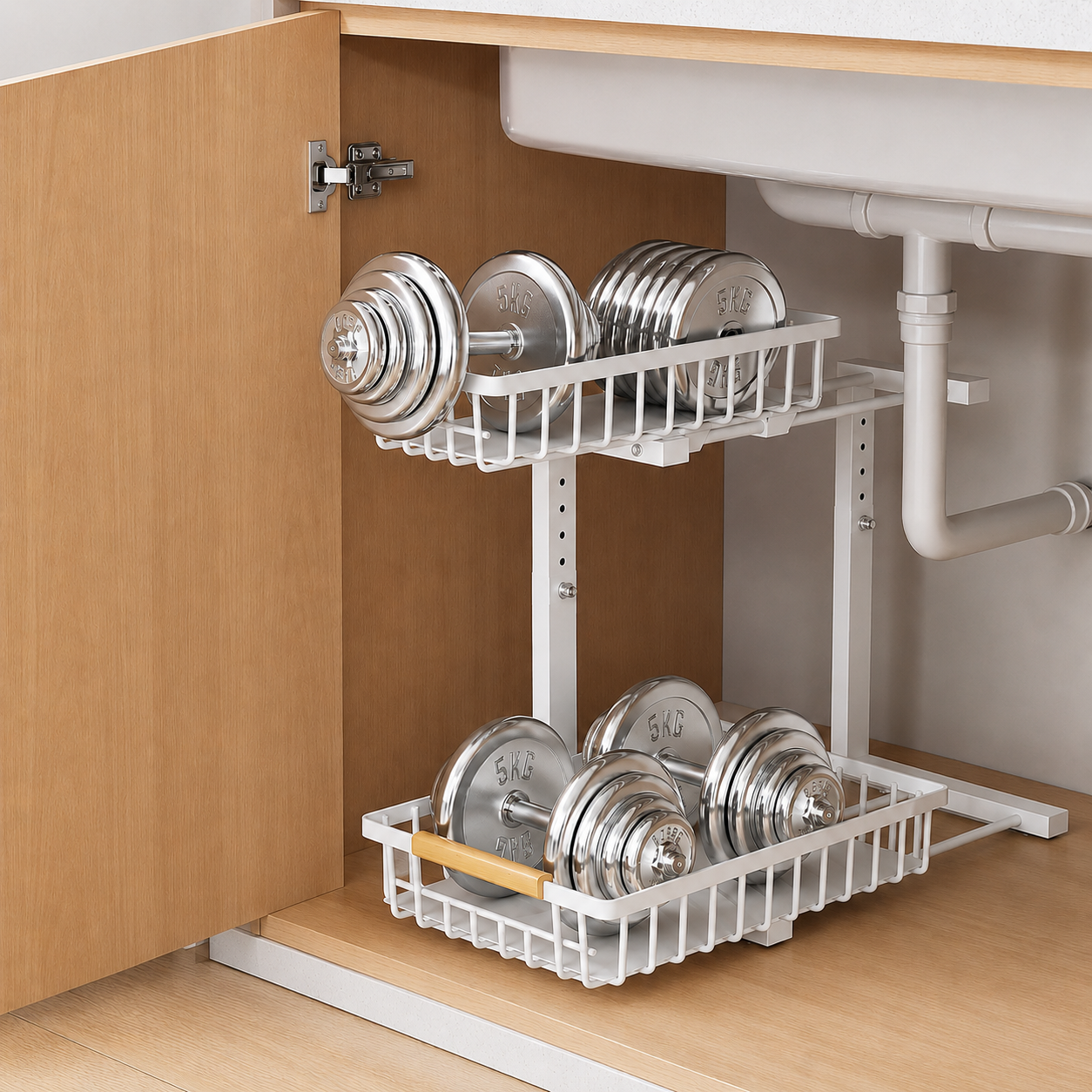Two-Tier Under Sink Storage Rack