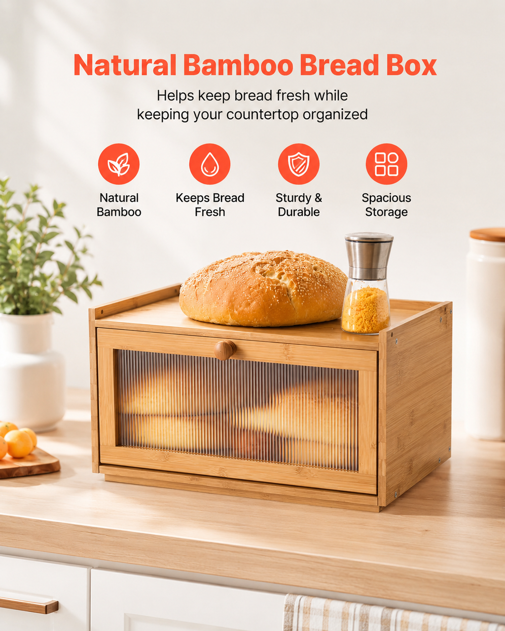 Bread Box For Kitchen Counter