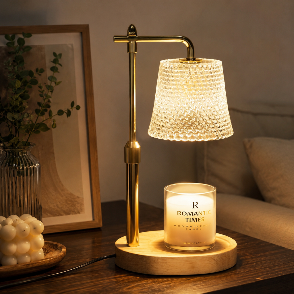 Luxury Candle Warmer Lamp with Timer & Dimmer – Elegant Home Fragrance Lamp