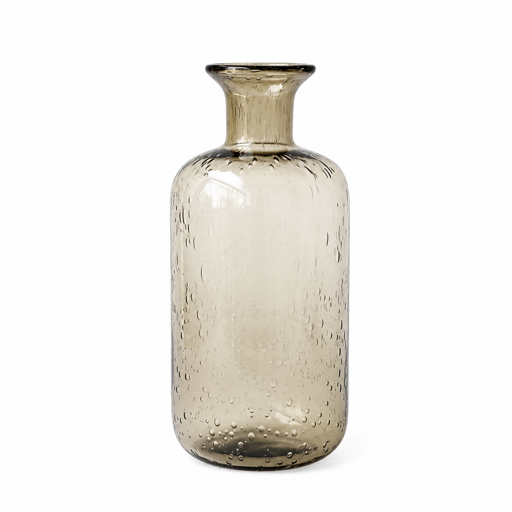 Vintage Bubble Glass Vase | Elegant Modern Home Décor Accent