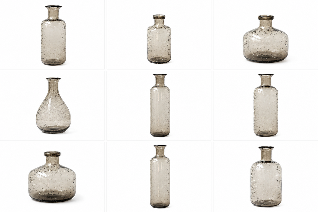 Vintage Bubble Glass Vase | Elegant Modern Home Décor Accent