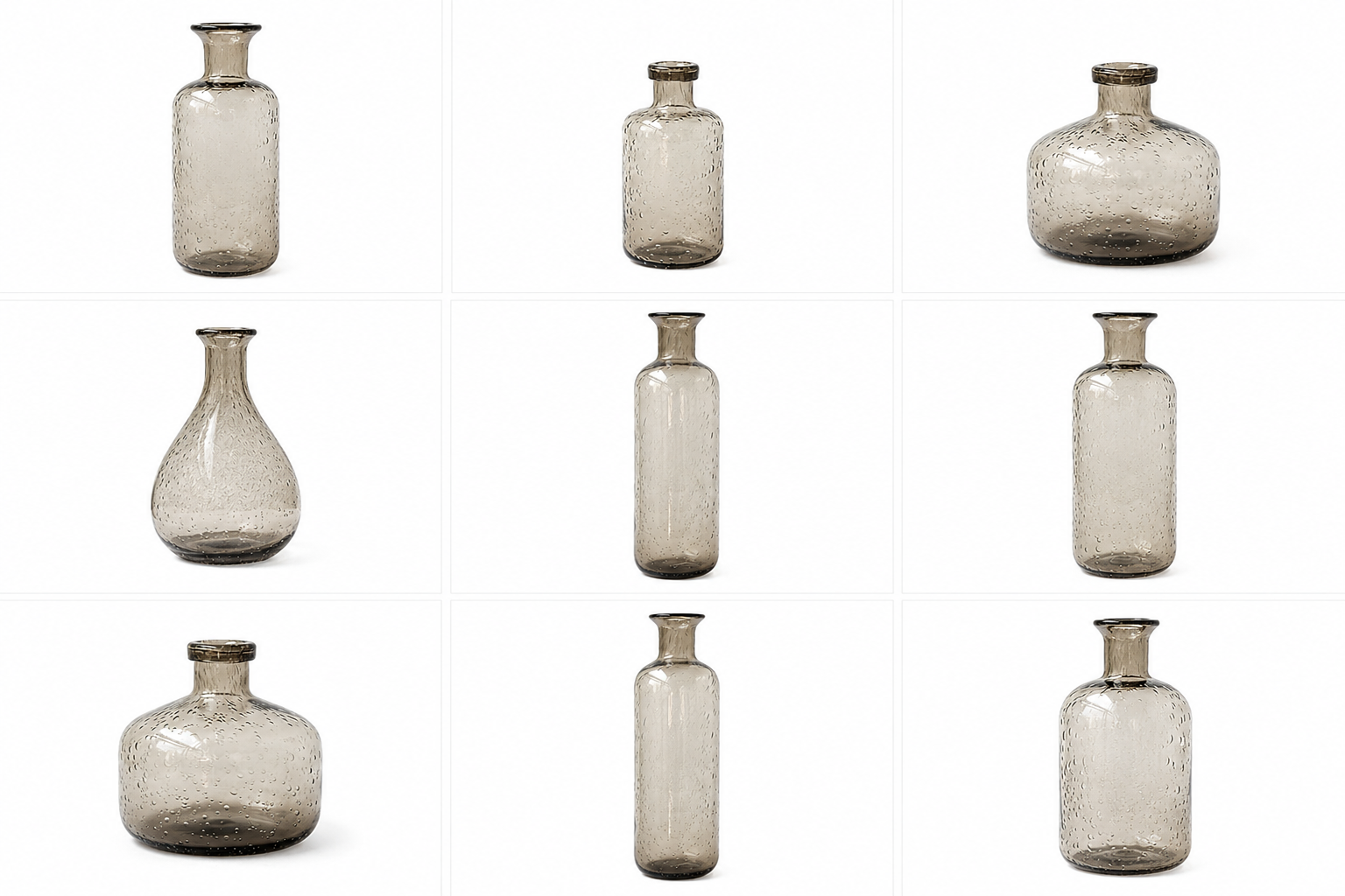 Vintage Bubble Glass Vase | Elegant Modern Home Décor Accent
