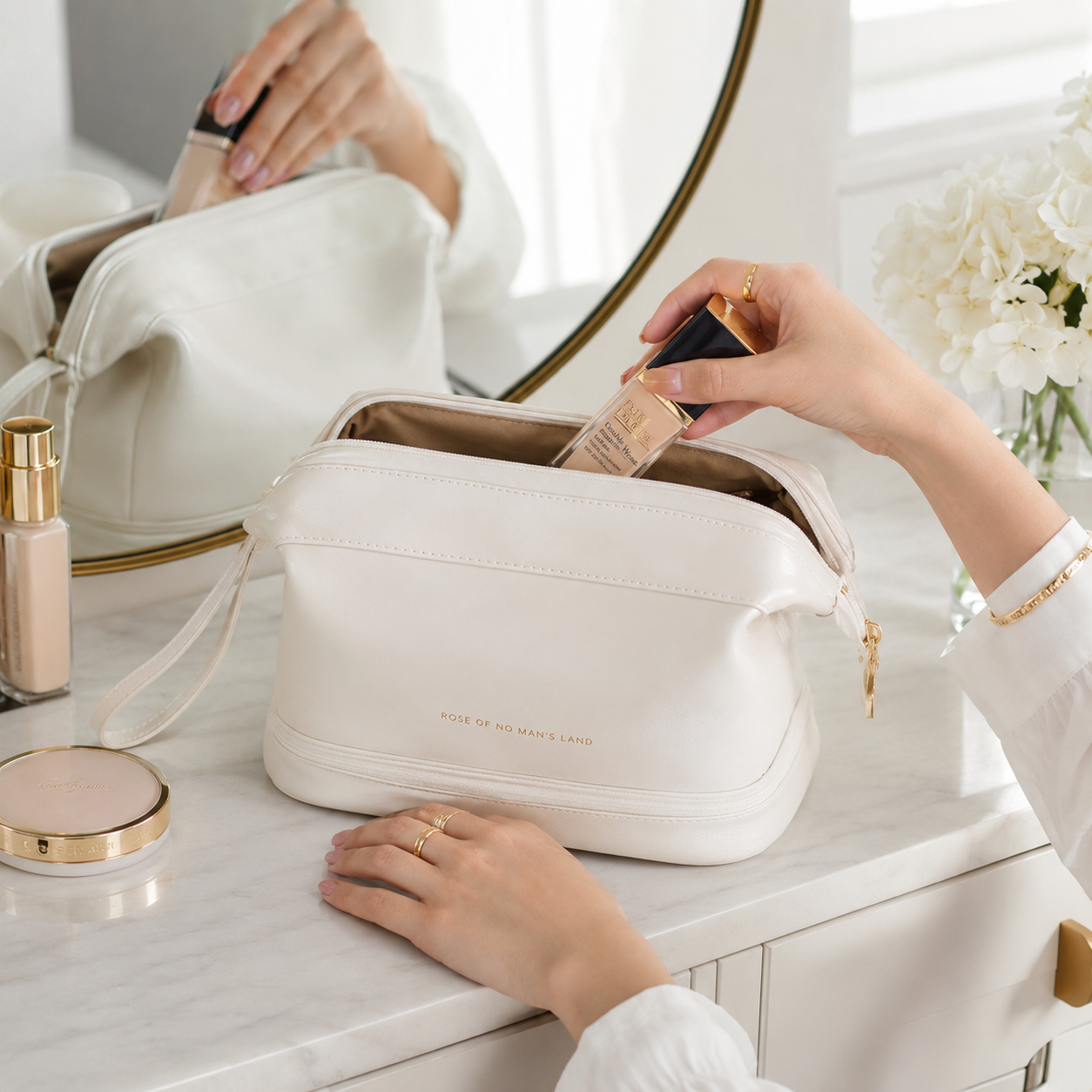 Large Capacity Travel Makeup Bag | Waterproof Cosmetic Organizer for Women