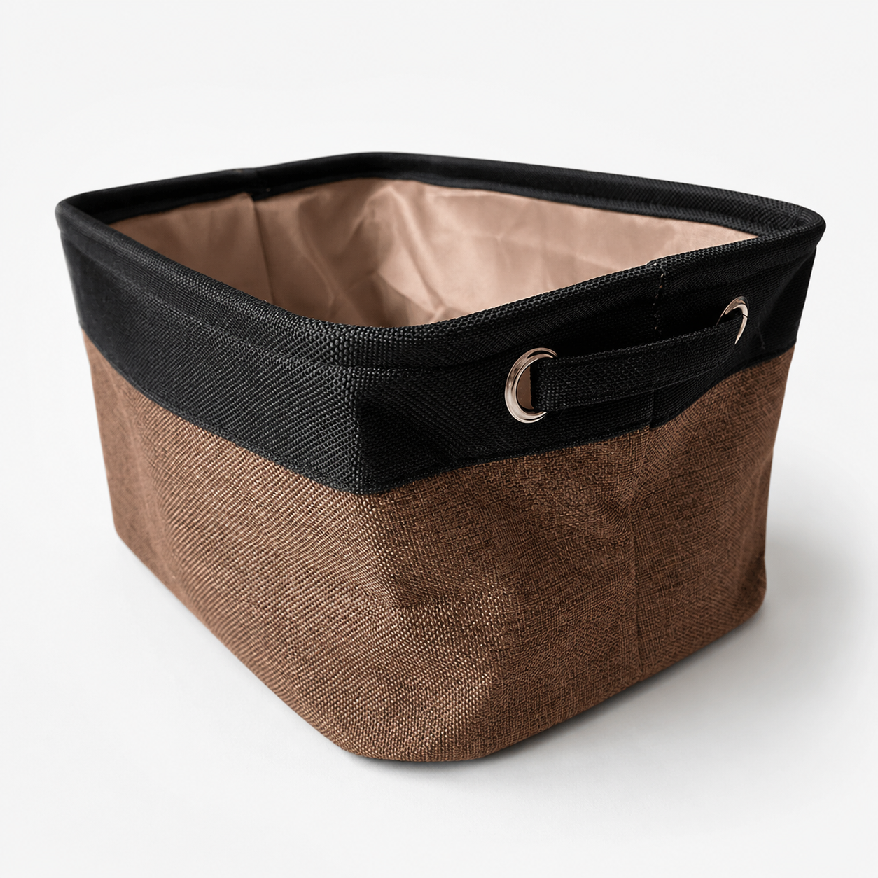 Foldable Fabric Storage Basket with Handles | Modern Home Organizer Bin