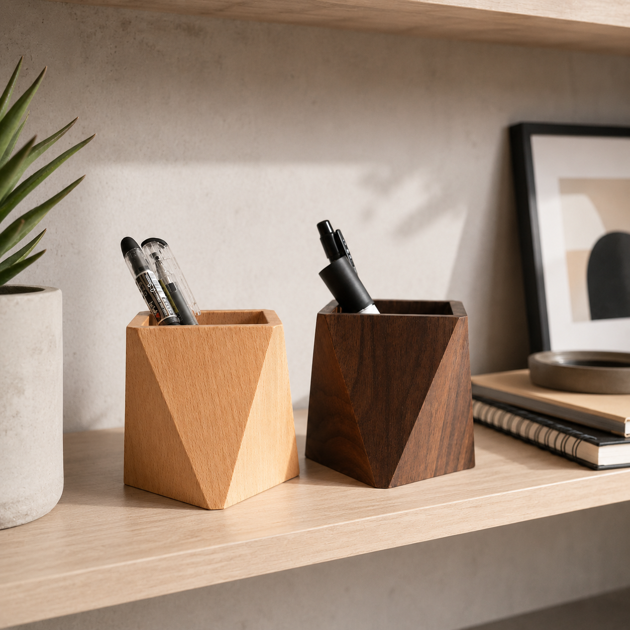 Modern Geometric Pencil Holder