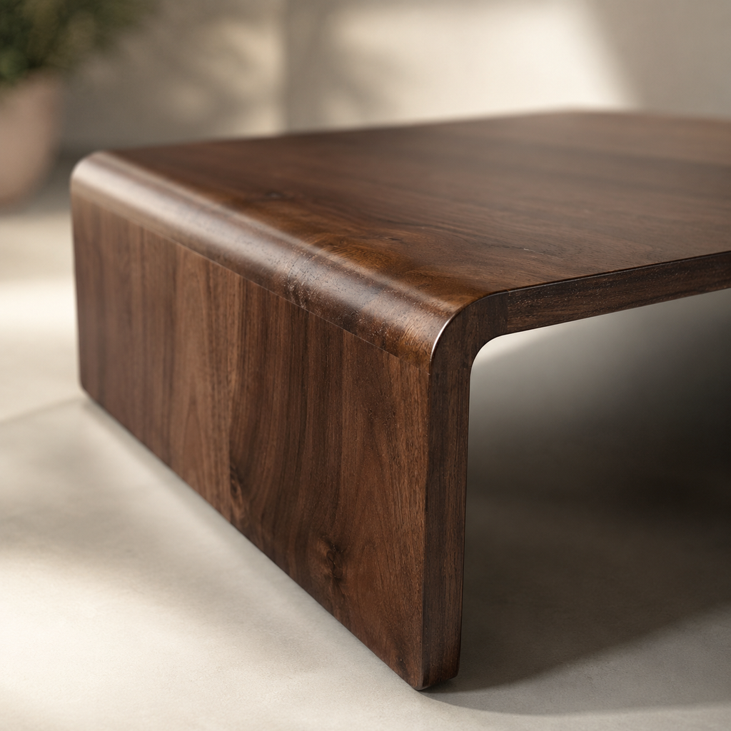 Black Walnut Monitor Stand | Solid Wood Riser for Desk Organization