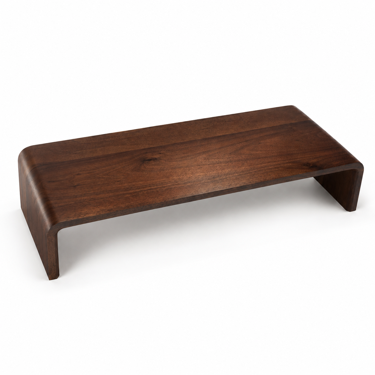 Black Walnut Monitor Stand | Solid Wood Riser for Desk Organization
